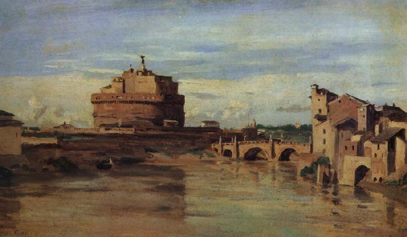 Corot Camille The castle of Sant Angelo and the Tiber Sweden oil painting art